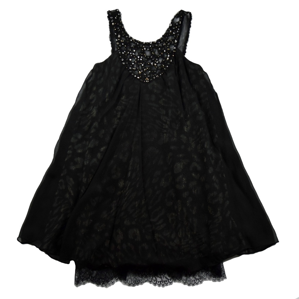 BCBGMaxAzria Womens Sheer Layered Beaded Dress - Picture 5 of 8